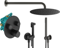 Комплект для ванной Plumberia Selection PSBOX KITZPSB02NO С ВНУТРЕННЕЙ ЧАСТЬЮ, черный матовый