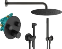 Комплект для ванной Plumberia Selection PSBOX KITZPSB02NO С ВНУТРЕННЕЙ ЧАСТЬЮ, черный матовый