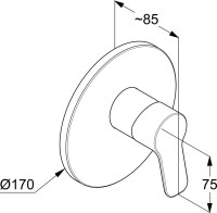 Встраиваемый смеситель для душа и ванны Kludi Pure&Easy 376550565