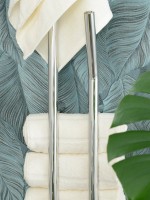 Полотенцесушитель электрический Сунержа Локон 00-0887-1612 160x10 см, подключение справа, скрытое подключение справа, глянцевый хром, I-образный