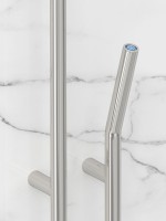 Полотенцесушитель электрический Сунержа Локон 00-0887-1612 160x10 см, подключение справа, скрытое подключение справа, глянцевый хром, I-образный