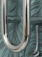 Полотенцесушитель электрический Сунержа Локон 00-0887-1612 160x10 см, подключение справа, скрытое подключение справа, глянцевый хром, I-образный