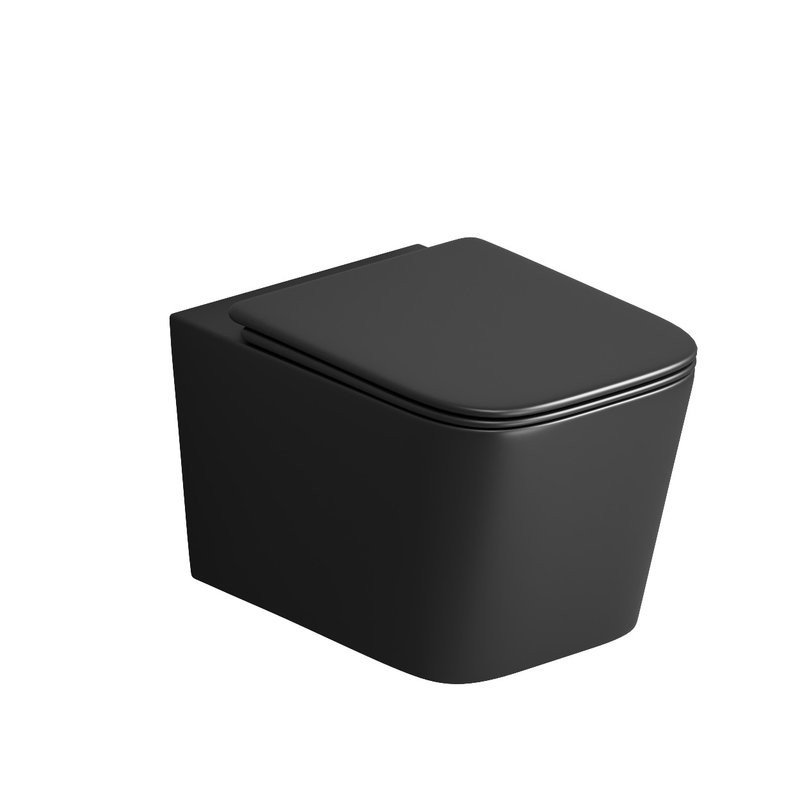 Унитаз подвесной Grossman GR-4404BMSQ с микролифтом, черный матовый