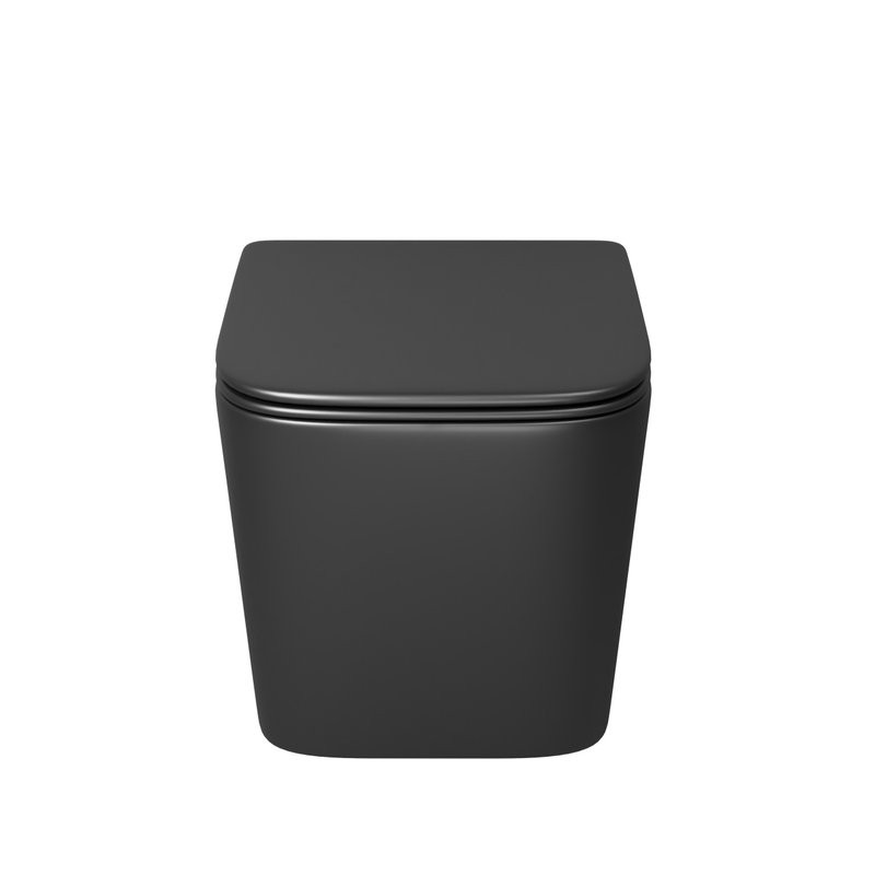 Унитаз подвесной Grossman GR-4404BMSQ с микролифтом, черный матовый