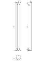 Полотенцесушитель электрический Сунержа Вердикт 4.0 051-0852-1210 120x15 см, подключение слева, скрытое подключение слева, состаренная латунь, I-образный