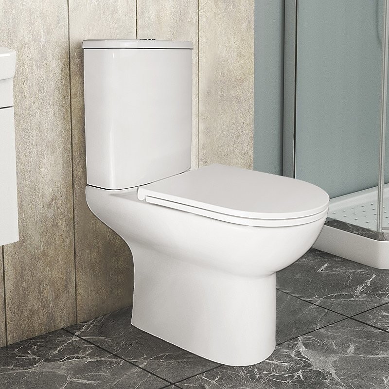 Унитаз-компакт напольный AZARIO Kano 93590 глянцевый белый