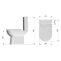 Унитаз-компакт напольный AZARIO Kano 93590 глянцевый белый