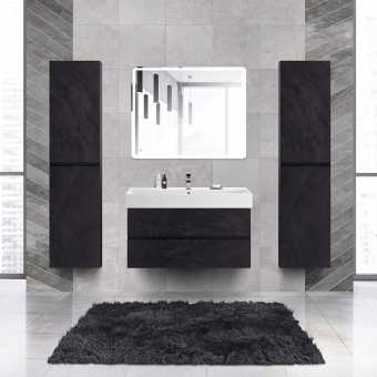Мебель для ванной Cezares Molveno 46 100 nero, с раковиной Cezares CZR-MIL-100-LVB