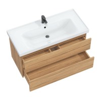Мебель для ванной комнаты SanStar Lavanti 100 дуб вотан, раковина Миранда 100