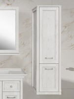 Шкаф-пенал для ванной ASB-Woodline Толедо 40 белый, патина серебро