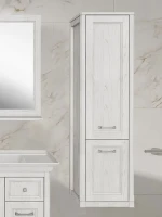 Шкаф-пенал для ванной ASB-Woodline Толедо 40 белый, патина серебро