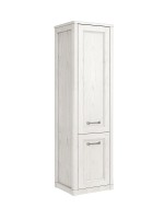 Шкаф-пенал для ванной ASB-Woodline Толедо 40 белый, патина серебро