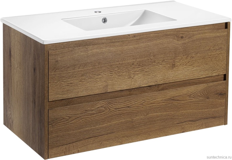 Тумба с раковиной Vincea Gio 100 дуб табак