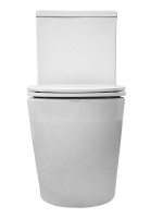 Унитаз-моноблок напольный AZARIO Velluto AZ-6281 безободковый, с микролифтом, глянцевый белый