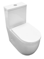 Унитаз-моноблок напольный AZARIO Velluto AZ-6281 безободковый, с микролифтом, глянцевый белый