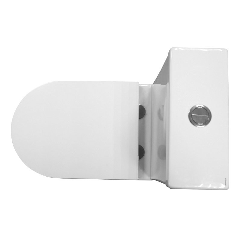 Унитаз-моноблок напольный AZARIO Velluto AZ-6281 безободковый, с микролифтом, глянцевый белый