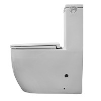 Унитаз-моноблок напольный AZARIO Velluto AZ-6281 безободковый, с микролифтом, глянцевый белый