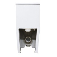 Унитаз-моноблок напольный AZARIO Velluto AZ-6281 безободковый, с микролифтом, глянцевый белый