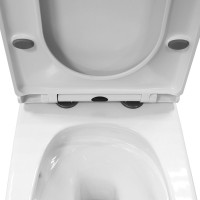 Унитаз-моноблок напольный AZARIO Velluto AZ-6281 безободковый, с микролифтом, глянцевый белый