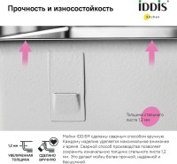 Мойка кухонная IDDIS Edifice EDI74S0i77