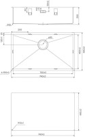 Мойка кухонная IDDIS Edifice EDI74S0i77