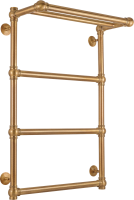 Полотенцесушитель водяной Secado Фалерони 2 80x55 см, бронза, лесенка, латунь, с полкой