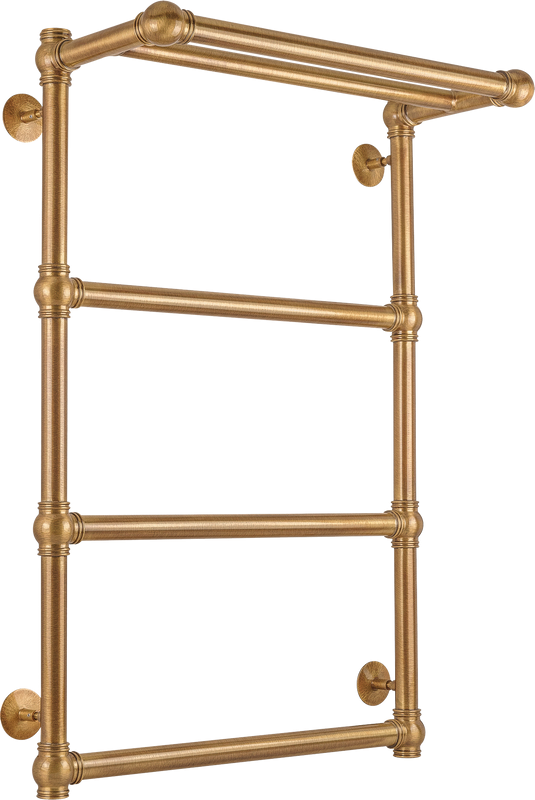 Полотенцесушитель водяной Secado Фалерони 2 80x55 см, бронза, лесенка, латунь, с полкой