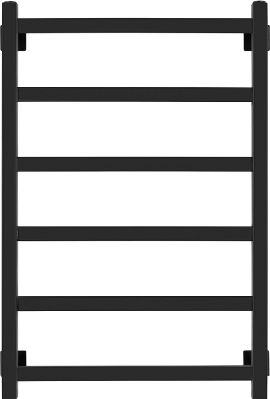 Полотенцесушитель электрический Secado Корсико 1 85x55 см, подключение слева, матовый черный, лесенка