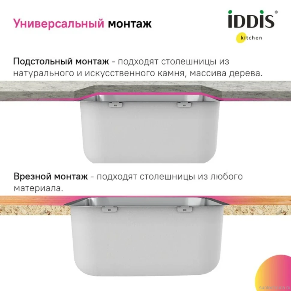Мойка кухонная IDDIS Mate MAT44S0i77
