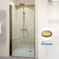Душевая дверь в нишу Kubele DE020 DE020D601-CLN-BR- 90х200 90, профиль бронза светлая