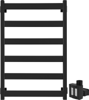 Полотенцесушитель электрический Secado Комано 1 , 85x55 см, скрытое подключение справа, матовый черный, лесенка