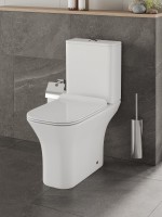 Унитаз-компакт напольный Orange C02 C02-000W безободковый, с микролифтом