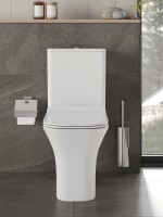 Унитаз-компакт напольный Orange C02 C02-000W безободковый, с микролифтом