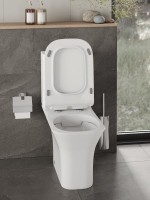 Унитаз-компакт напольный Orange C02 C02-000W безободковый, с микролифтом