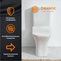 Унитаз-компакт напольный Orange C02 C02-000W безободковый, с микролифтом