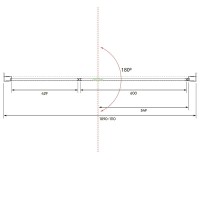 Душевая дверь в нишу Veconi Vianno VN34-110-01-C7 110 см, профиль хром, стекло прозрачное