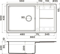 Мойка кухонная Omoikiri Sumi 86A-WH белая