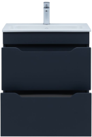 Тумба с раковиной Aquanet Практика 60 2 ящика, маренго