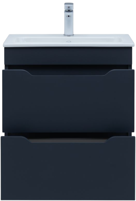 Тумба с раковиной Aquanet Практика 60 2 ящика, маренго