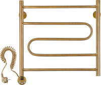 Полотенцесушитель электрический Secado Валенсия 2 65x55 см, подключение слева, бронза, лесенка, латунь