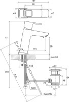 Смеситель для раковины Ravak 10° TD 013.00 Смеситель для раковины Ravak 10° TD 013.00