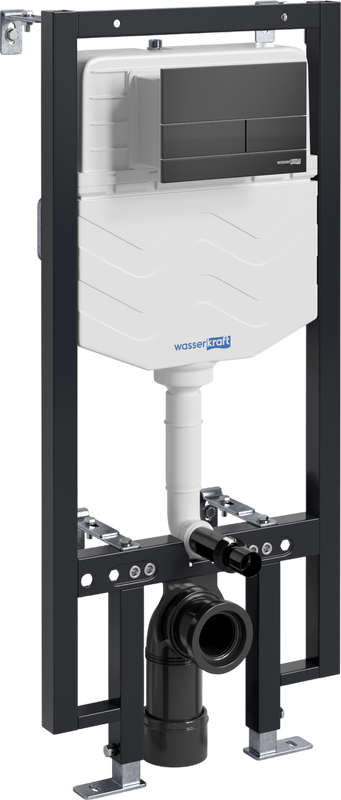 Система инсталляции для унитазов Wasserkraft Vils 56TLT.010.ME.MB04 с кнопкой смыва матовой черной
