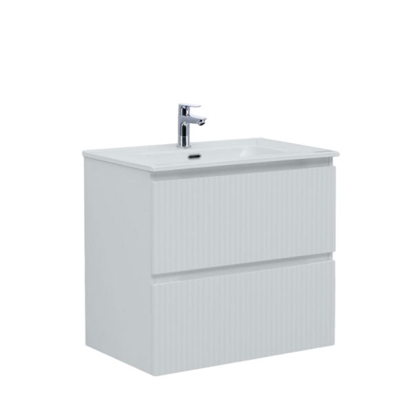 Тумба с раковиной Aquanet Джейн (Flat) 70 подвесная, белая матовая