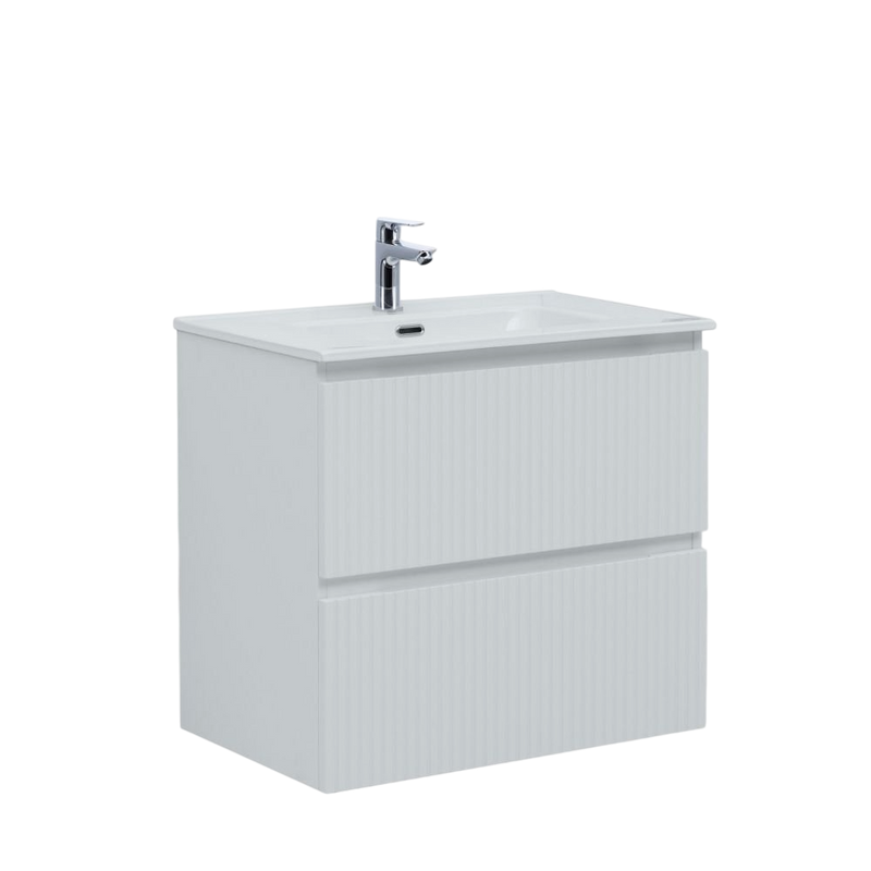 Тумба с раковиной Aquanet Джейн (Flat) 70 подвесная, белая матовая