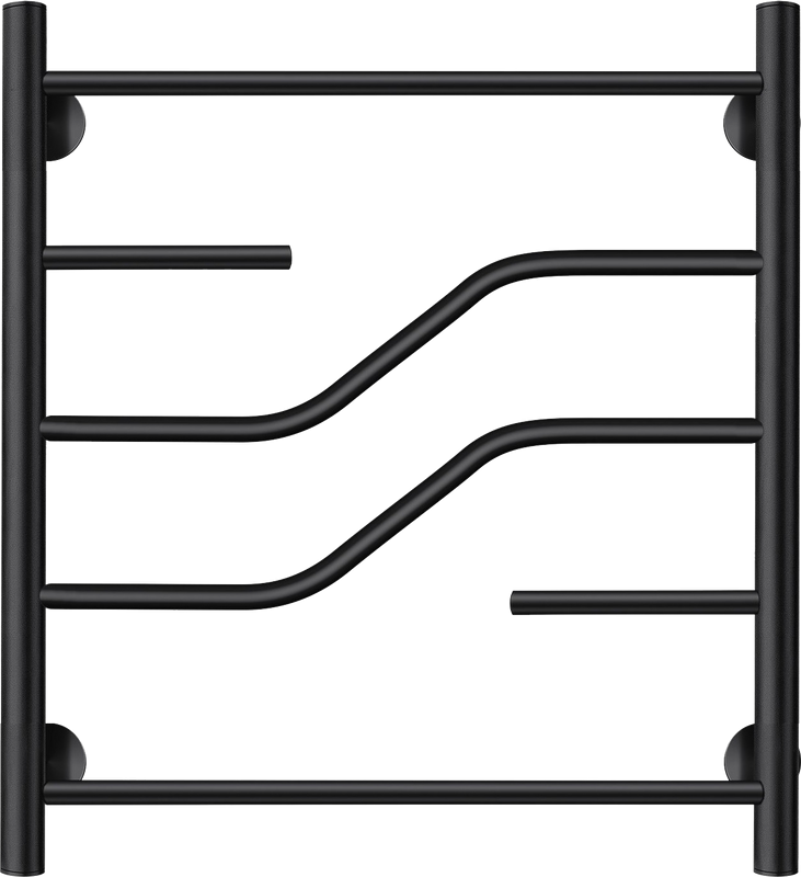 Полотенцесушитель водяной Secado Риволи 4673739228210 60x55 см, матовый черный, лесенка