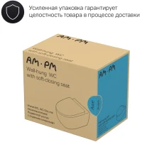 Унитаз подвесной AM.PM Awe C111700WH тонкая крышка с микролифтом
