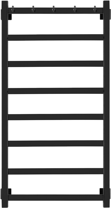 Полотенцесушитель электрический Secado Корсико 1 К 105x55 см, подключение справа, матовый черный, лесенка