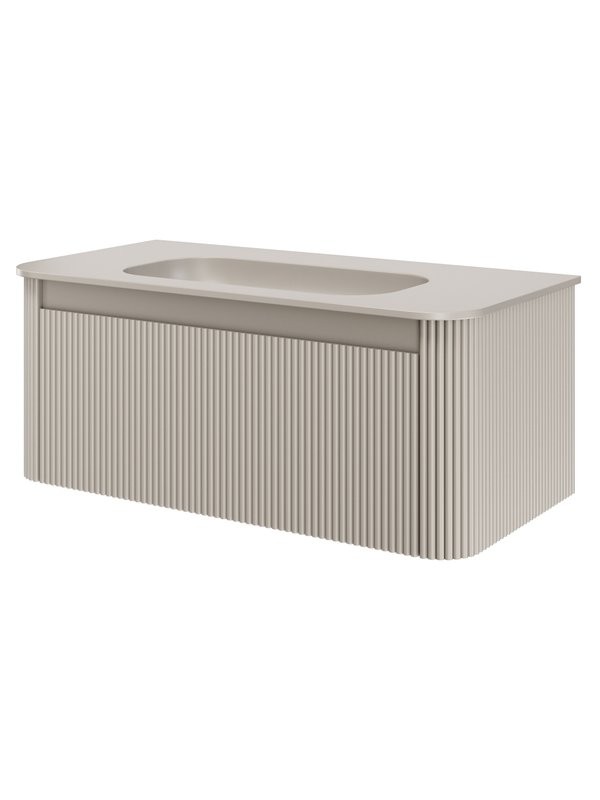 Тумба под раковину без столешницы Armadi Art Voi 100 подвесная, рифленая, cashmere