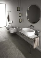 Унитаз подвесной ArtCeram Atelier с микролифтом, петли хром