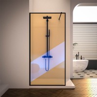 Душевая перегородка Veconi Korato KR81BC-80-09-C4 80 см, профиль черный матовый, стекло хамелеон